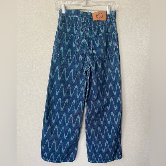 BDG Urban Outfitters High And Wide Corduroy Pant in Blue Wave Women’s Size 25 - Picture 5 of 16